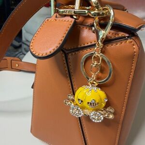 Yellow Pumpkin Bag Charm